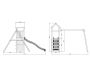 Structure de jeux en bois avec toboggan et balançoire double Charly - 593,10
