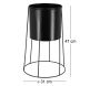 Support à plantes avec pot  31 x 47 cm Indoor - ESS-1307
