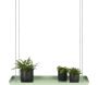 Support à plantes rectangulaire à suspendre vert