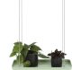 Support à plantes rectangulaire à suspendre vert