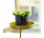 Support à plantes rond à fixer hauteur réglable doré - 5