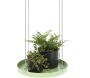 Support à plantes rond à suspendre vert