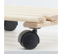 Support pour plantes à roulettes en pin brut (Lot de 3) - Pinus