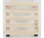Support pour plantes à roulettes en pin brut (Lot de 3) - 15,90