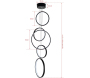 Suspension LED anneaux design Entryway - ASI-2202