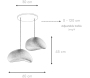Suspension 2 abats jour Wabi Sabi Grainbeams - ASI-2238