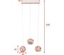 Suspension en acier Tubbie vieux rose - VEN-0185