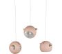 Suspension en acier Tubbie vieux rose
