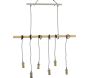 Suspension pour 6 ampoules en acier Fall