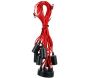 Suspension araignée cable rouge pour 7 ampoules - THE HOME DECO LIGHT