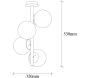 Suspension en métal et verre Faze - ASI-0258