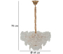 Suspension en métal et verre Ibiscus 47 x 73 cm - MAU-0689