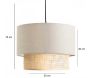 Suspension en tissu effet lin Nature - HANAH HOME