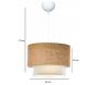 Suspension en tissu effet lin Nature - ASI-0892