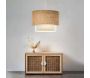 Suspension en tissu effet lin Nature - HANAH HOME