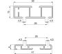 Système de montage en surface Flow en kit pour une armoire avec 2 portes coulissantes en bois avec fermeture souple. - EMU-0295