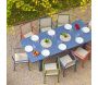 Table en aluminium extensible 8 à 10 personnes Santorin - 729