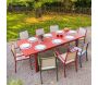 Table en aluminium extensible 8 à 10 personnes Santorin - JARDILINE