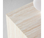 Table d'appoint en MDF effet travertine York 40 x 40 x 45 cm - 7