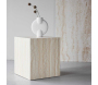 Table d'appoint en MDF effet travertine York 40 x 40 x 45 cm - VENTURE HOME