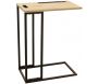 Table d'appoint en bois et métal avec support tablette