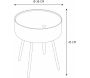 Table d'appoint avec coffre intégré Eugénie - CMP-3596