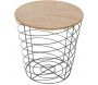 Table d'appoint filaire en bois et métal Cyclone