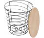 Table d'appoint filaire en bois et métal Cyclone - CMP-3287