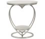 Table d'appoint en métal et marbre Heart 40 x 45.5 cm