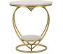 Table d'appoint en métal et marbre Heart 40 x 45.5 cm