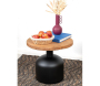 Table d'appoint en pin et pied en métal  - 6
