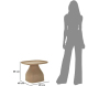 Table d'appoint en plastique Gea 48 x 48 x 38 cm - MAU-0575