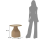 Table d'appoint en plastique Gea 48 x 48 x 50 cm - MAU-0571