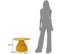 Table d'appoint en plastique Gea 48 x 48 x 38 cm - MAU-0573