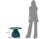 Table d'appoint en plastique Gea 48 x 48 x 38 cm - MAU-0572