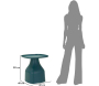 Table d'appoint en plastique Gea 48 x 48 x 50 cm - MAU-0568