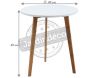 Table d'appoint ronde en bois et MDF laqué blanc - AUBRY GASPARD