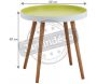 Table d'appoint ronde en bois et MDF laqué vert anis - AUBRY GASPARD
