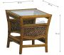 Table d'appoint en rotin et verre - AUBRY GASPARD