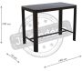 Ensemble table et 4 chaises de bar en aluminium  Eos - 739