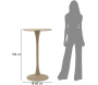 Table de bar en métal et MDF Alaska 60 x 106 cm - MAU-0677