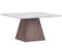Table basse en MDF plateau effet pierre Cael 80 x 80 x 45 cm
