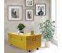 Table basse en acier sur roulettes Habitat 90 cm - PIERRE HENRY