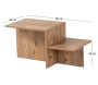 Table basse en aggloméré 80 x 40 x 40 cm Harmony - 7