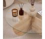 Table basse en aggloméré et verre trempé Liya - 5