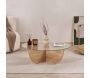 Table basse en aggloméré et verre trempé Liya - 8