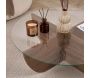 Table basse en aggloméré et verre trempé Liya - 5