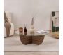 Table basse en aggloméré et verre trempé Liya - 8