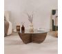 Table basse en aggloméré et verre trempé Liya - HANAH HOME