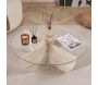 Table basse en aggloméré et verre trempé Liya - 119